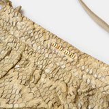 Miu Miu Shoulder Bag Beige Python Leather GHW