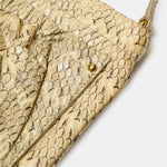 Miu Miu Shoulder Bag Beige Python Leather GHW