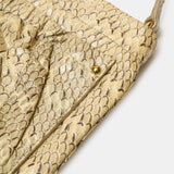 Miu Miu Shoulder Bag Beige Python Leather GHW