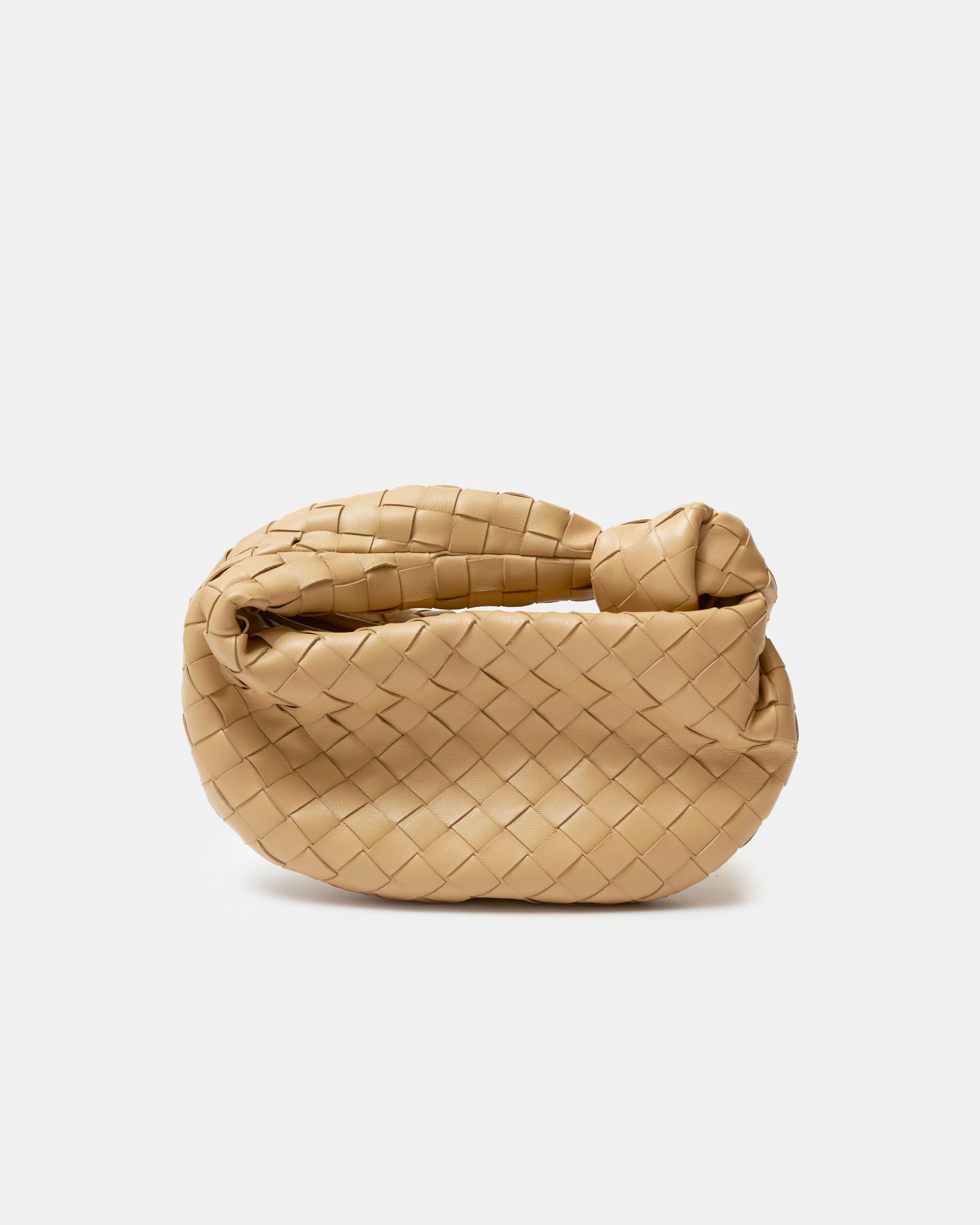 Bottega Veneta Mini Jodie Intrecciato Bag Beige Woven Leather