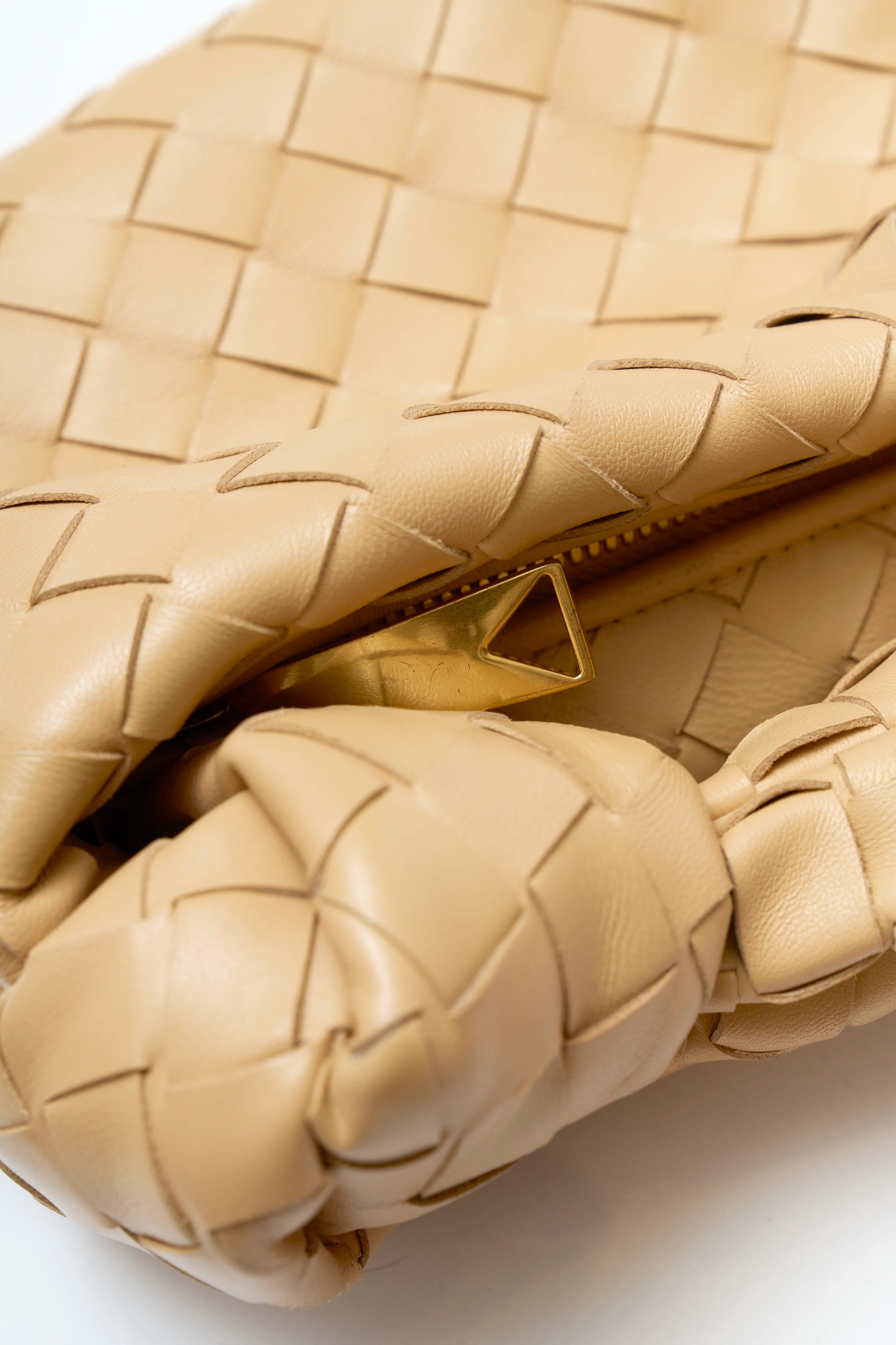 Bottega Veneta Mini Jodie Intrecciato Bag Beige Woven Leather