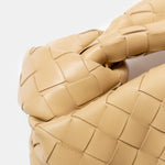Bottega Veneta Mini Jodie Intrecciato Bag Beige Woven Leather