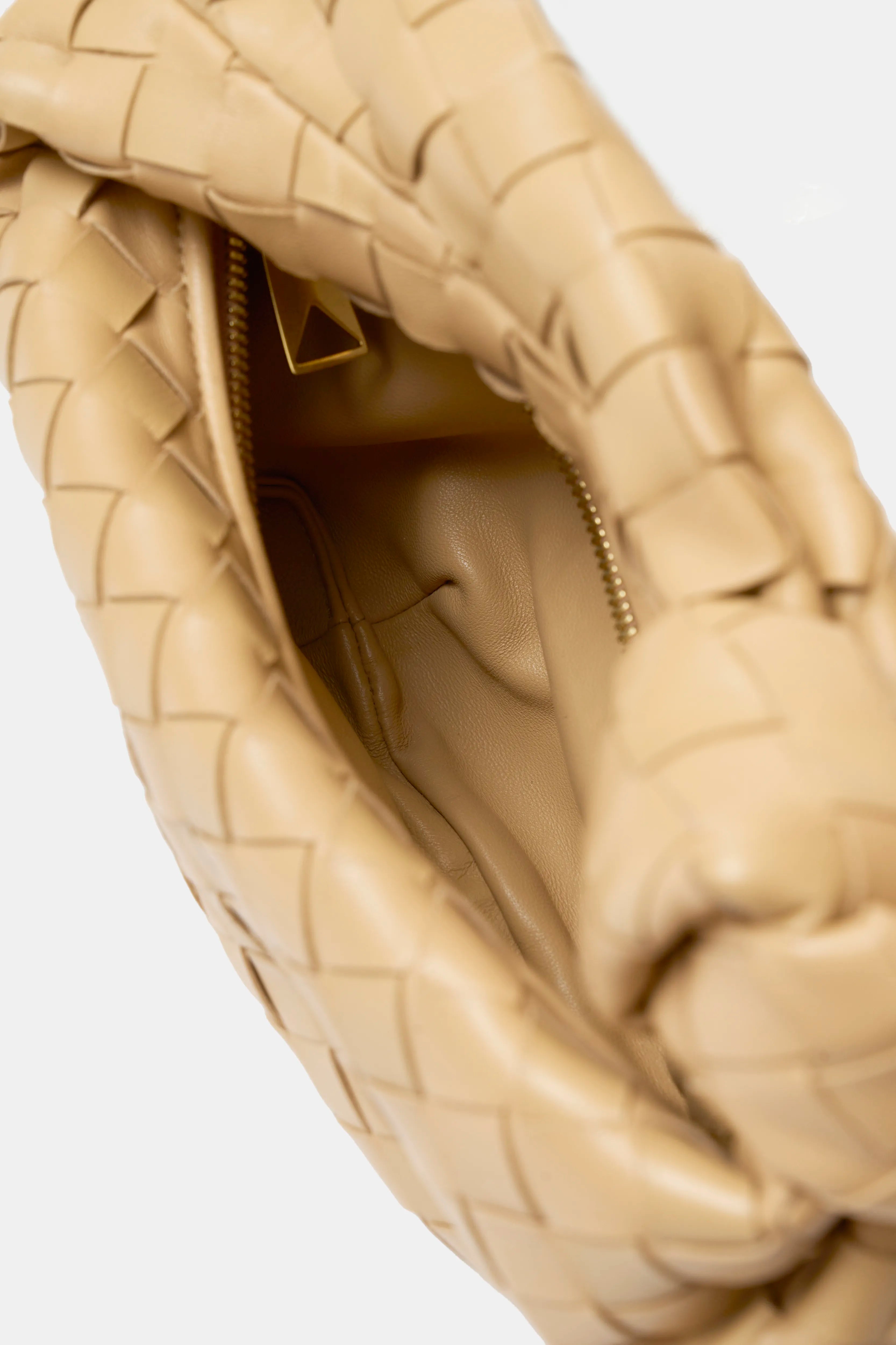 Bottega Veneta Mini Jodie Intrecciato Bag Beige Woven Leather