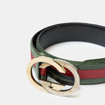 Gucci GG Buckle Belt Green & Red Python Leather GHW