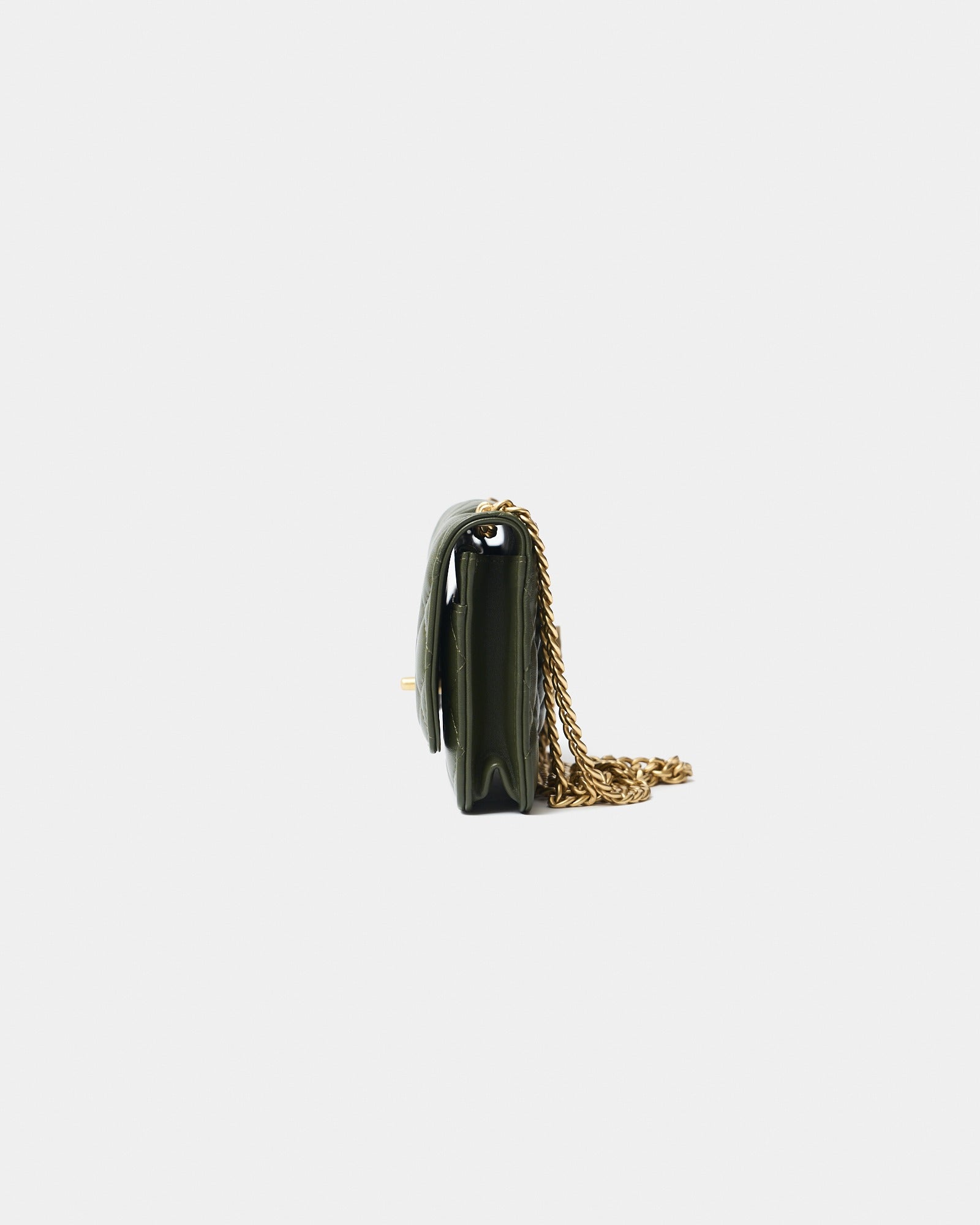 Chanel Wallet on Chain Olive Green Lambskin GHW