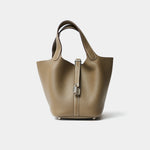 Hermès Mini Picotin 18 Etoupe Clemence PHW
