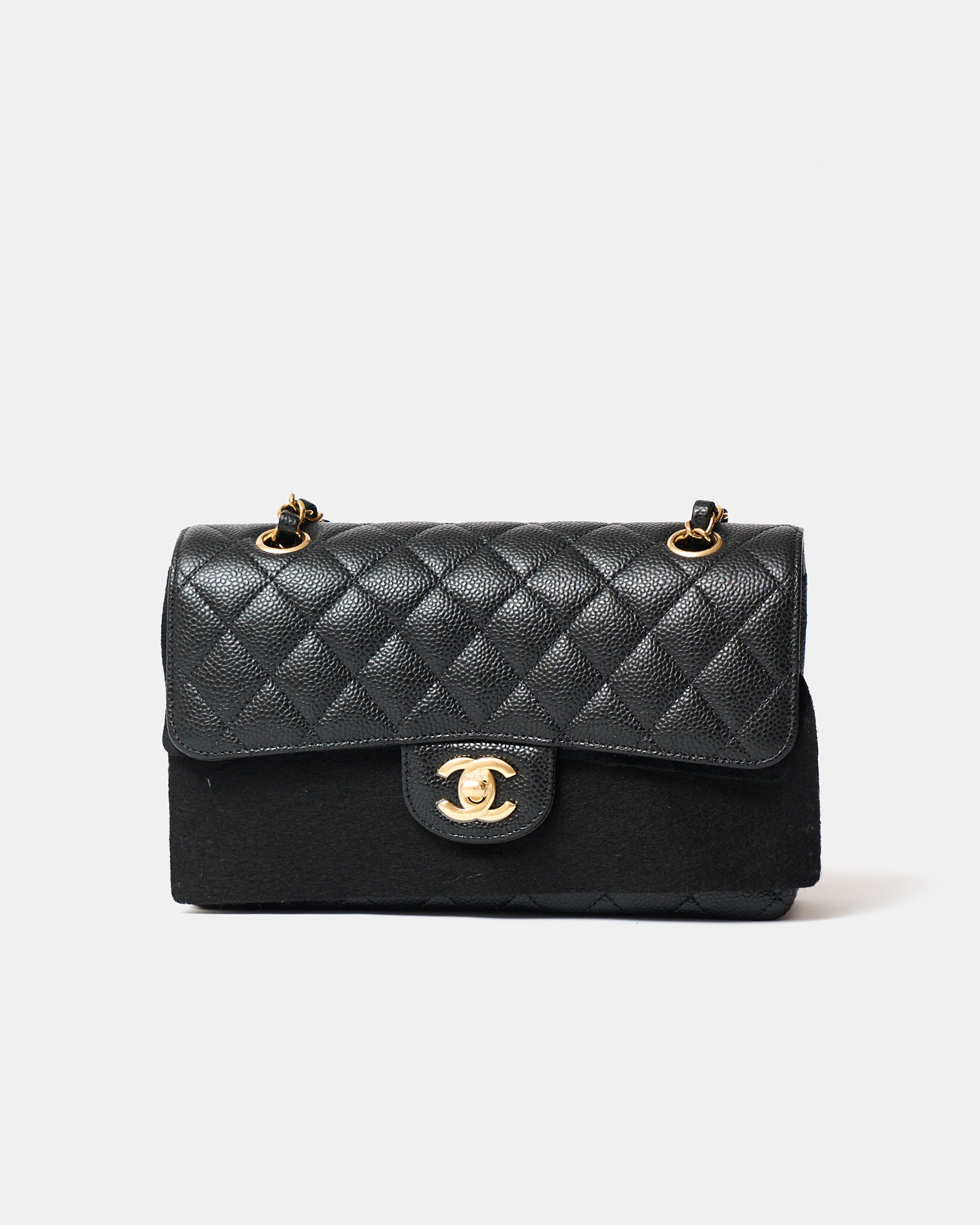 Chanel Classic Double Flap Small Black Caviar Gold-Tone Metal