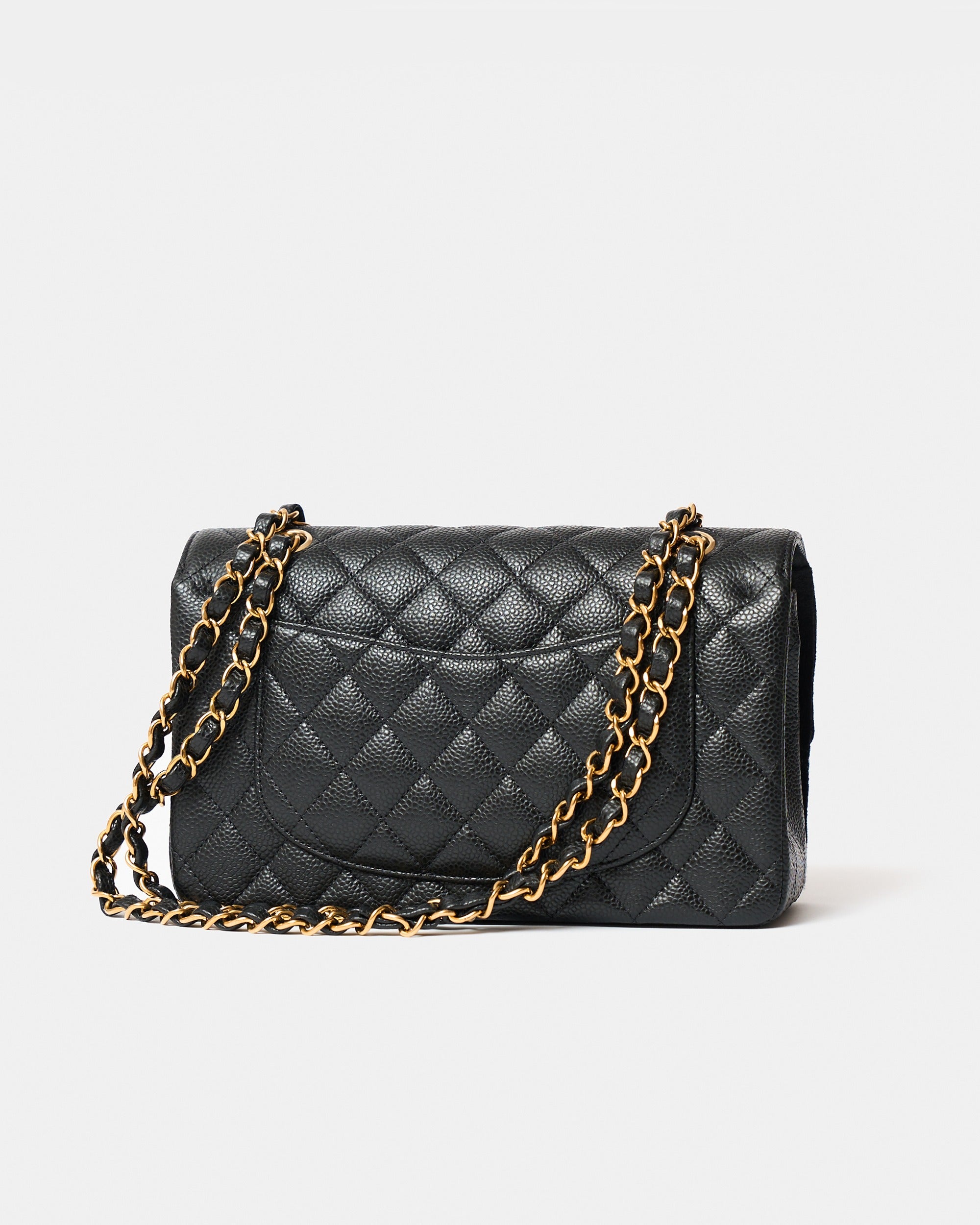 Chanel Classic Double Flap Small Black Caviar Gold-Tone Metal
