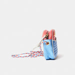 Gucci Mini Quilted Metallic Trapuntata Red Blue Bag