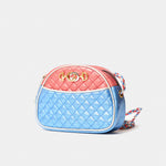 Gucci Mini Quilted Metallic Trapuntata Red Blue Bag