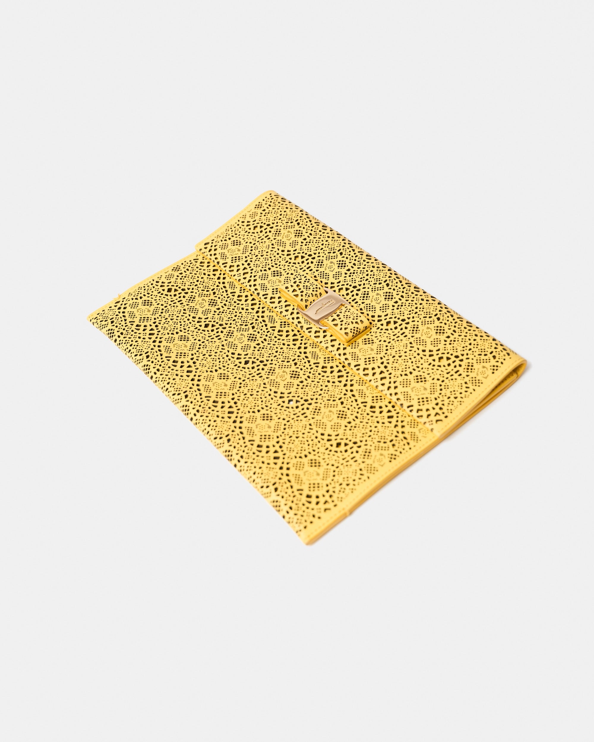 Salvatore Ferragamo Yellow Clutch