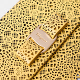 Salvatore Ferragamo Yellow Clutch