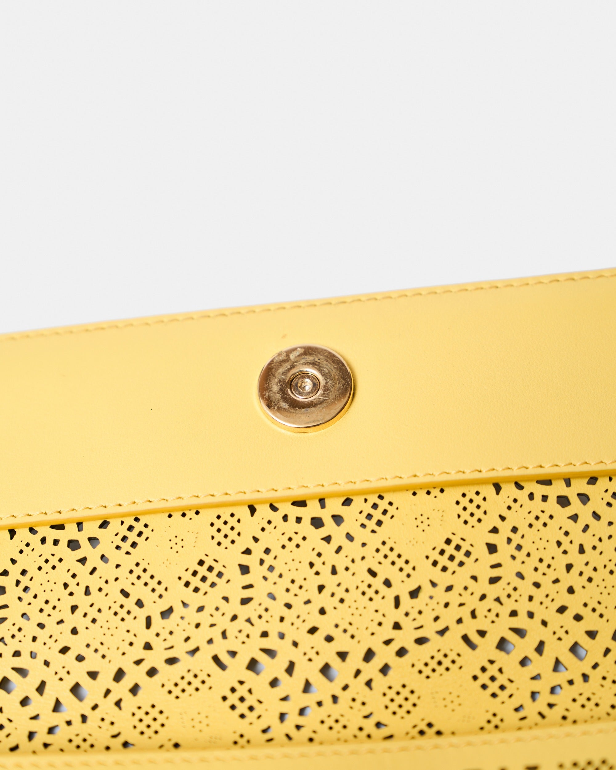 Salvatore Ferragamo Yellow Clutch