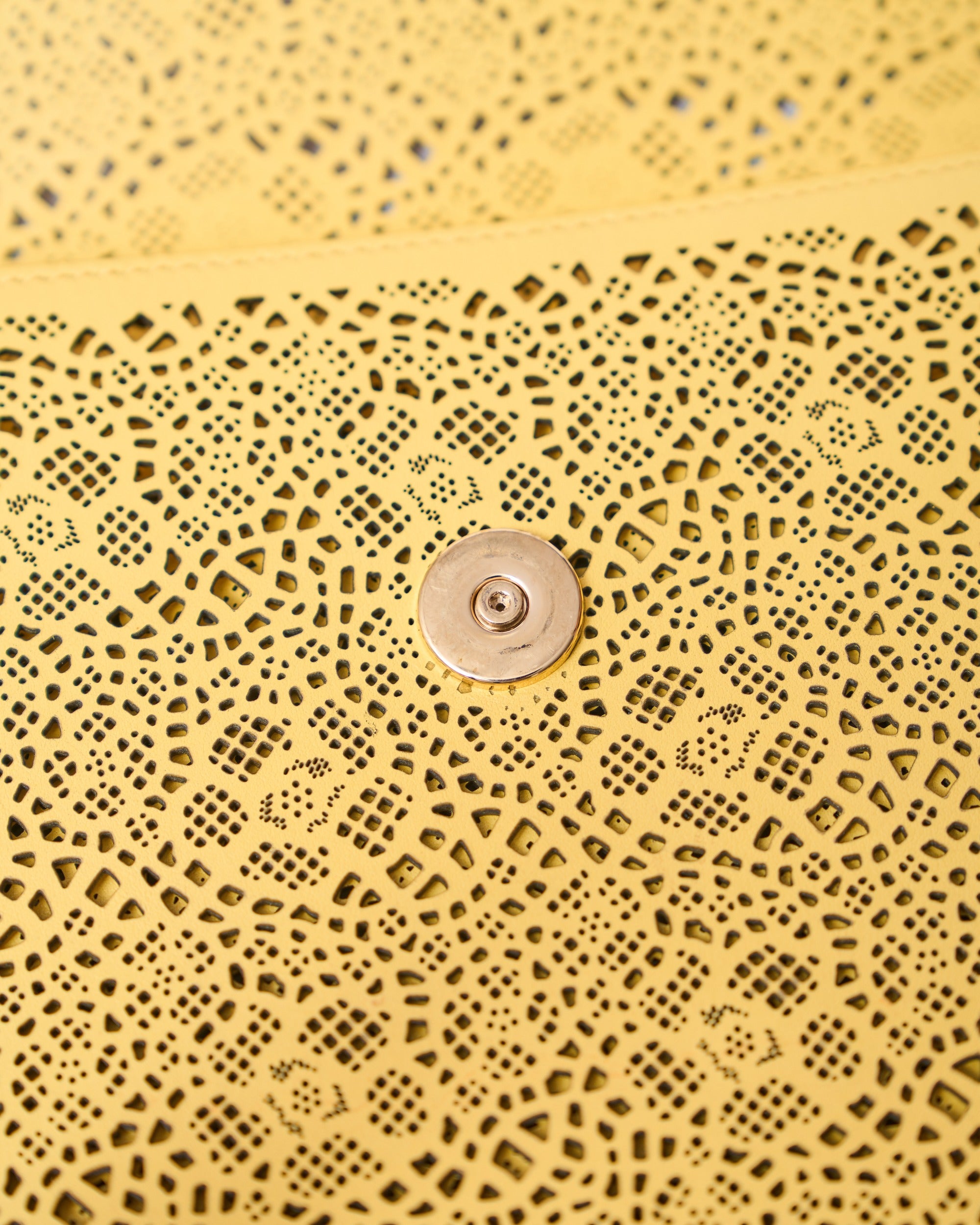 Salvatore Ferragamo Yellow Clutch