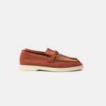 Loro Piana Summer Nautical Charms Walk Orange Loafers