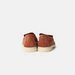Loro Piana Summer Nautical Charms Walk Orange Loafers