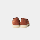 Loro Piana Summer Nautical Charms Walk Orange Loafers