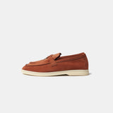 Loro Piana Summer Nautical Charms Walk Orange Loafers