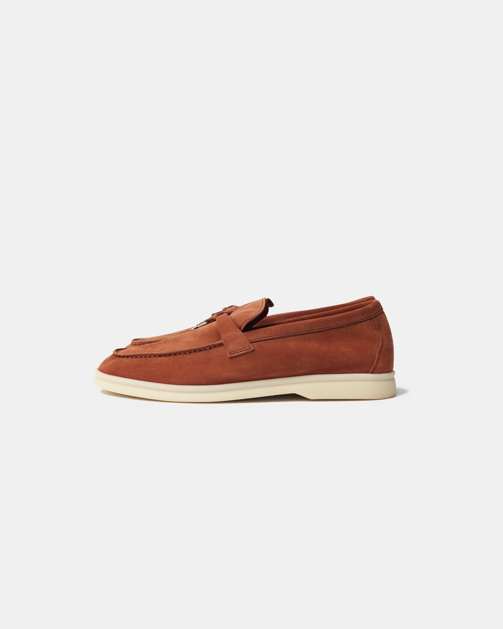 Loro Piana Summer Nautical Charms Walk Orange Loafers