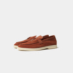 Loro Piana Summer Nautical Charms Walk Orange Loafers