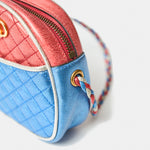 Gucci Mini Quilted Metallic Trapuntata Red Blue Bag