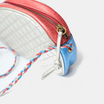 Gucci Mini Quilted Metallic Trapuntata Red Blue Bag