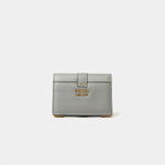 Prada Cloudy Gray Small Saffiano Wallet