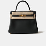 Hermès Kelly Retourne 28 Black Togo GHW