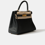 Hermès Kelly Retourne 28 Black Togo GHW