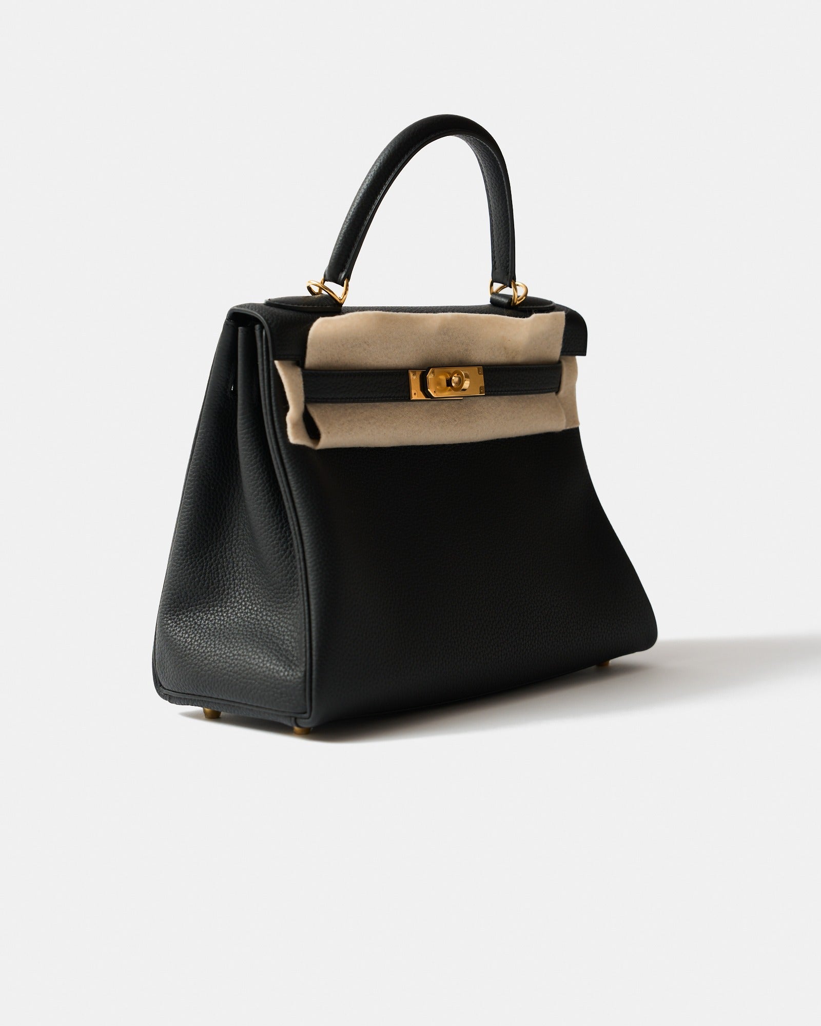 Hermès Kelly Retourne 28 Black Togo GHW