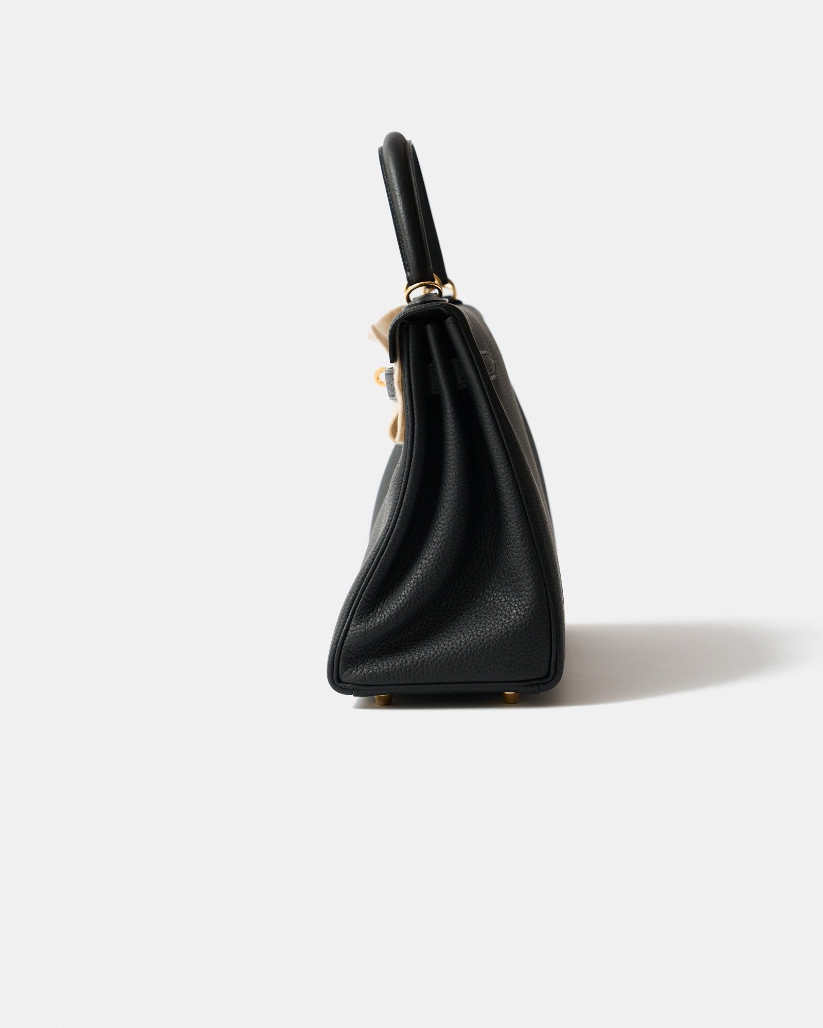 Hermès Kelly Retourne 28 Black Togo GHW