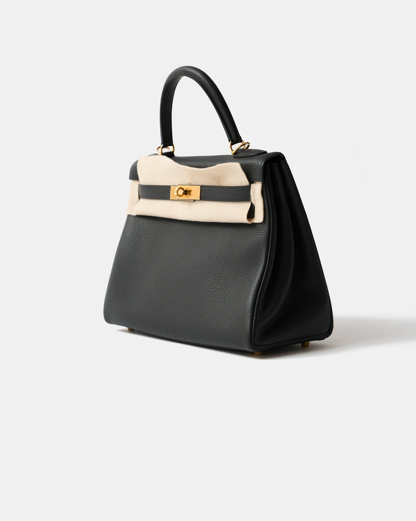 Hermès Kelly Retourne 28 Black Togo GHW
