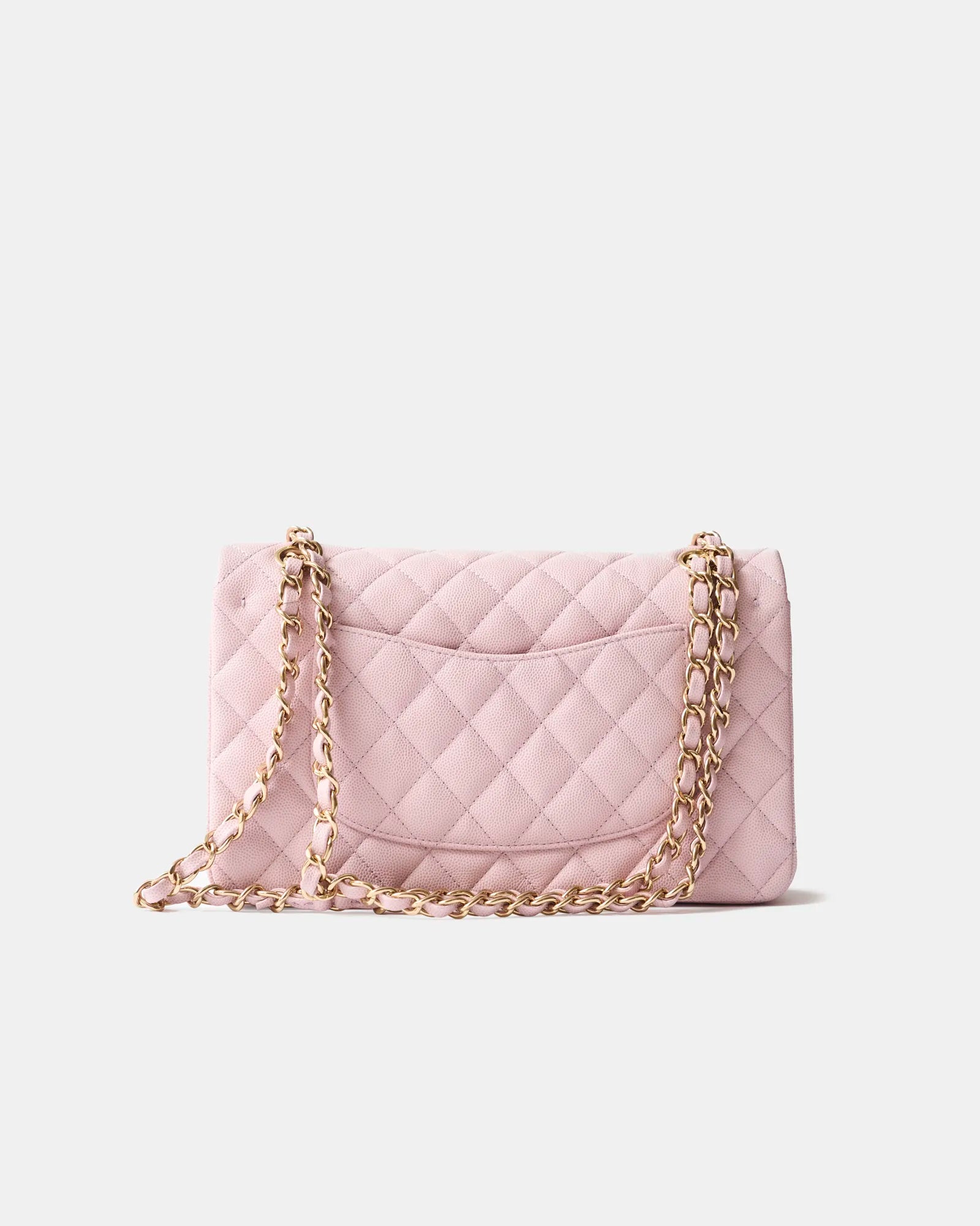 Chanel Classic Double Flap Medium Pink Caviar Gold-Tone Metal