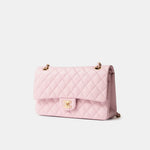 Chanel Classic Double Flap Medium Pink Caviar Gold-Tone Metal
