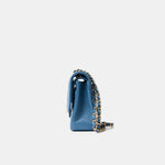 Chanel Classic Double Flap Medium Blue Caviar Gold-Tone Metal