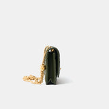Chanel Wallet on Chain Olive Green Lambskin Gold-Tone Metal