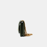 Chanel Wallet on Chain Olive Green Lambskin Gold-Tone Metal