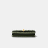 Chanel Wallet on Chain Olive Green Lambskin Gold-Tone Metal