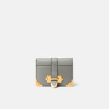 Prada Cloudy Gray Small Saffiano Wallet