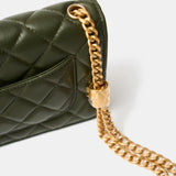 Chanel Wallet on Chain Olive Green Lambskin Gold-Tone Metal