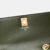 Chanel Wallet on Chain Olive Green Lambskin Gold-Tone Metal