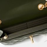 Chanel Wallet on Chain Olive Green Lambskin Gold-Tone Metal
