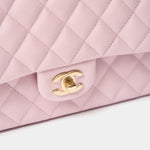 Chanel Classic Double Flap Medium Pink Caviar Gold-Tone Metal