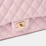 Chanel Classic Double Flap Medium Pink Caviar Gold-Tone Metal