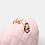 Chanel Classic Double Flap Medium Pink Caviar Gold-Tone Metal