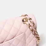 Chanel Classic Double Flap Medium Pink Caviar Gold-Tone Metal