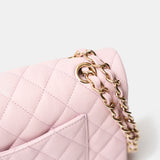 Chanel Classic Double Flap Medium Pink Caviar Gold-Tone Metal