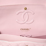 Chanel Classic Double Flap Medium Pink Caviar Gold-Tone Metal