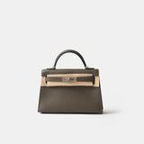 Hermès Mini Kelly 20 Etain Epsom PHW