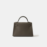Hermès Mini Kelly 20 Etain Epsom PHW